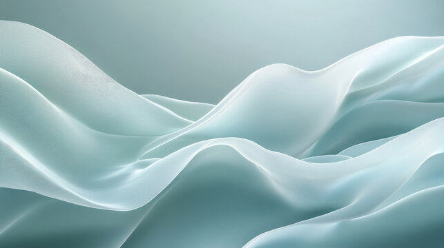 Gradient from soft teal to pale blue, with smooth wavy lines in white curving gently across the background, adding a sense of calm and flow.