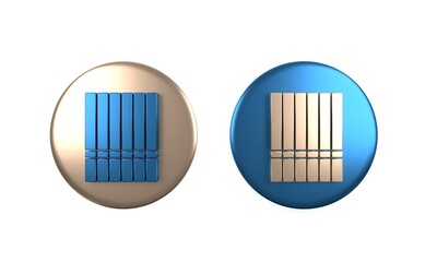 Colorful Cigarette icon isolated on white background. Tobacco sign. Smoking symbol. Circle button. 3D render illustration