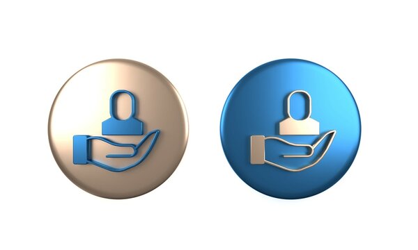 Colorful Worker icon isolated on white background. Business avatar symbol user profile icon. Male user sign. Circle button. 3D render illustration