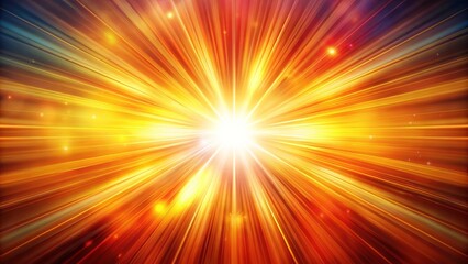 Obraz premium Lively sun artwork radiates with abstract rays, blending warm colors against a luminous artistic backdrop, creating an