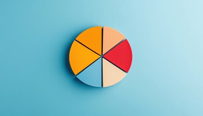 Fototapeta premium Business plan presentation with a pie chart and revenue projections, company growth plan