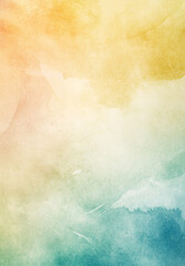 A soft, blended watercolor background featuring warm yellows and cool blues, creating a serene and calming atmosphere.