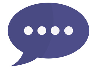 Speech bubble message flat icon isolated on white background.