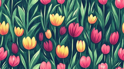 Obraz premium Tulip flower blooming in a vibrant garden