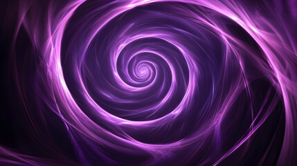 Fototapeta premium An abstract pattern of stage lights spirals around a central point, with deep purple hues creating a dramatic and intense mood. The lights converge and radiate outward, producing a mesmerizing 