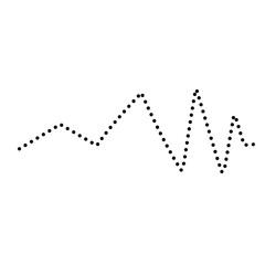 Wavy Zig Zag Dotted Line 