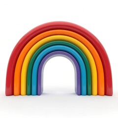 Fototapeta premium Rainbow isolated white background 