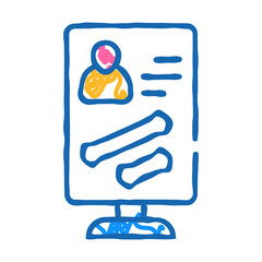 citylight banner with candidate doodle icon sketch vector. citylight banner with candidate sign. isolated symbol illustration