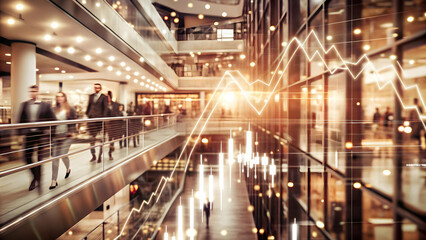 Glowing Abstract Business Tools Digital Art: Sleek Design for Retail Analytics & Marketing Advertisements