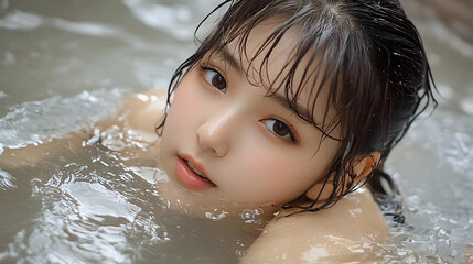 Beautiful Woman in Water