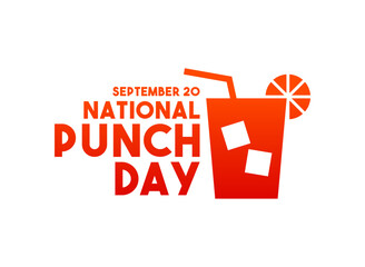 National Punch Day. September 20. Gradient color.