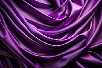 Obraz premium Soft flowing texture of purple silk fabric close-up