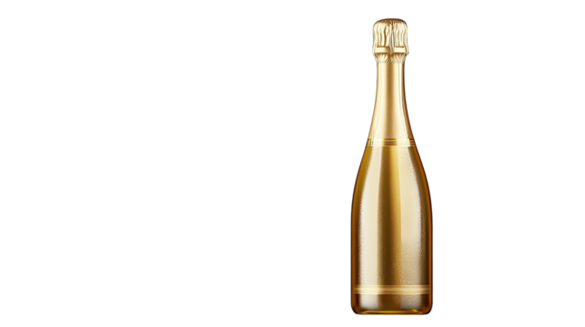 A bottle of wine isolated on a white background - Powered by Adobe