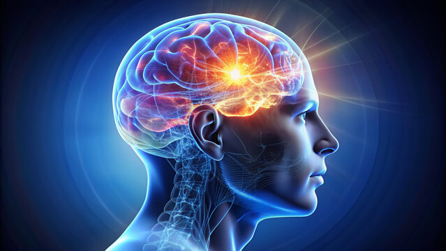 head with brain