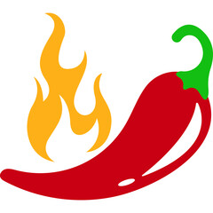 Spicy Chili With Flame