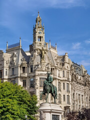 Obraz premium Porto Placa da Leberdade Dom Pedro IV