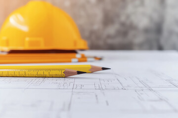 Blueprint spread across a desk with pencils and rulers, representing the careful planning phase before major development