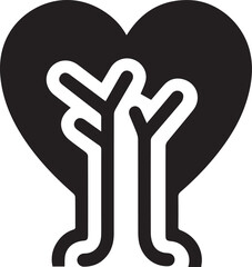 Obraz premium Love icon symbol vector image illustration 