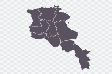 Armenia Map Smoke Color on White Background quality files Png