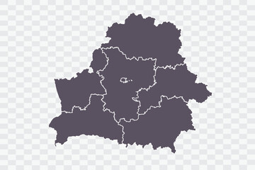 Belarus Map Smoke Color on White Background quality files Png