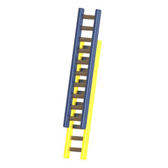 firefighter ladder 3D icon illustration