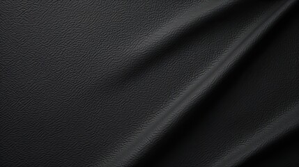 Obraz premium Dark Black Background Wallpaper Luxurious Fabric Flowing Elegantly Abstract Presentation Slides Template Pattern Plain Solid Color Beautiful Gradient Illustration with Copy Space 16:9 