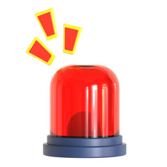 firefighter siren 3D icon illustration