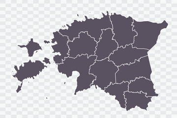 Estonia Map Smoke Color on White Background quality files Png