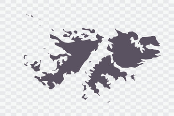 Falkland Islands Map Smoke Color on White Background quality files Png