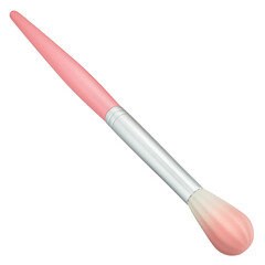 Pink brush 3d illustration including makeup tools, beauty products, and diverse cosmetic accessories