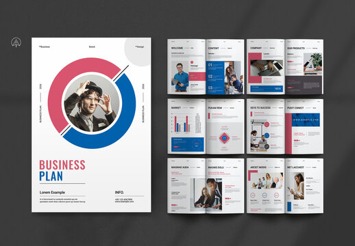 Business Plan Brochure Template Circle Shape