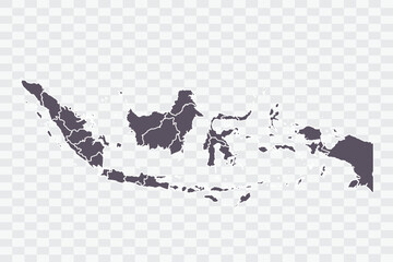 Indonesia Map Smoke Color on White Background quality files Png