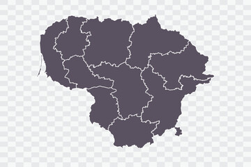Lithuania Map Smoke Color on White Background quality files Png
