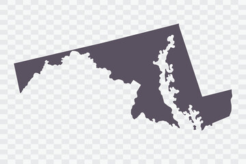 MARYLAND Map Smoke Color on White Background quality files Png