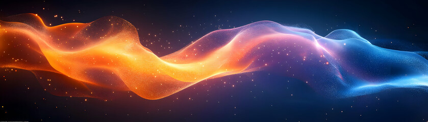 Vibrant Glowing Abstract Art for E-Commerce Promotions: Dynamic Digital Design with Light Effects to Enhance Marketing Content