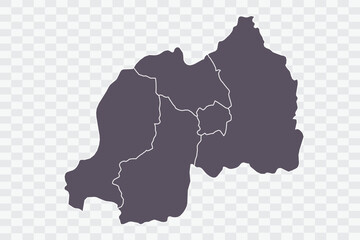 Rwanda Map Smoke Color on White Background quality files Png
