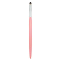Pink brush 3d illustration with makeup tools, beauty products, and diverse cosmetic accessories