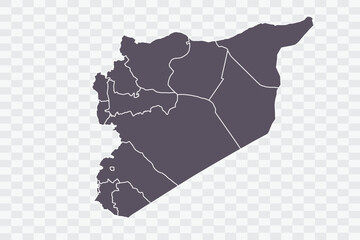 Obraz premium Syria Map Smoke Color on White Background quality files Png