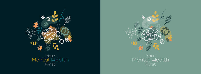 Mental Health theme. Your Mental Health first.