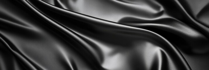 Obraz premium Transparent plastic wrap on a black background. Wrinkled stretched plastic texture for overlay.