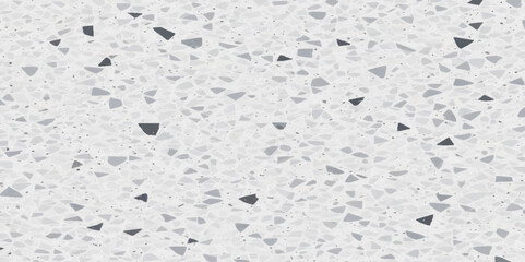Terrazzo texture. Polished concrete floor and wall pattern. Old terrazzo flooring in seamless patterns texture , polished light gray, black and white stone for background. 
