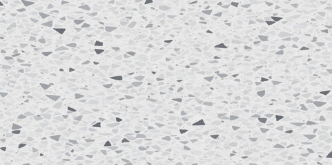 Terrazzo texture. Polished concrete floor and wall pattern. Old terrazzo flooring in seamless patterns texture , polished light gray, black and white stone for background. 