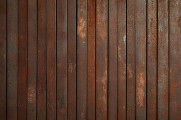 Fototapeta premium Old Rusty Metal Wall Texture Background | Weathered Industrial Surface with Vintage Appeal