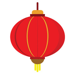 Red Chinese lantern vector illustration for decoration
