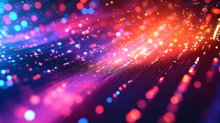 Fototapeta premium 3D Glowing Abstract Coupon Design with Dynamic Lights for Retail Promotions - Vibrant Digital Art Ideal for Online Sales and Marketing