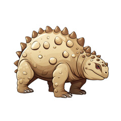 Fototapeta premium Ankylosaurus Clipart Illustration