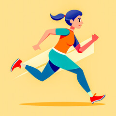 person running on the treadmill