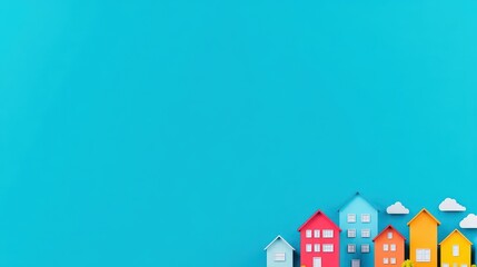 Real estate platform, property listings and houses, flat design illustration