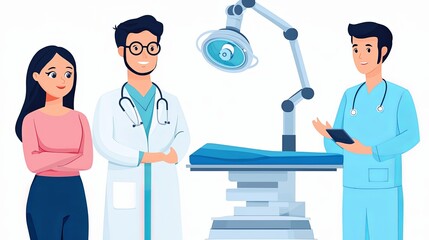 Medical Team Preparing for Surgery in Hospital Setting