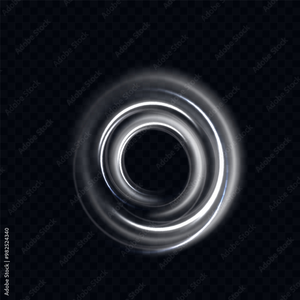Poster Glowing ellipses in speed shape. Glowing spiral. Abstract neon color glowing lines background. Energy flow tunnel. Glowing round frame with light circles of light effect.